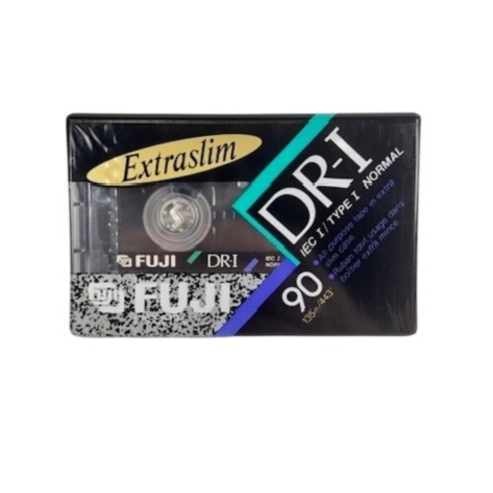 FUJI DR‑I 90 Minute‎ Blank Audio Cassette Tape Sealed Extra Slim, Type 1